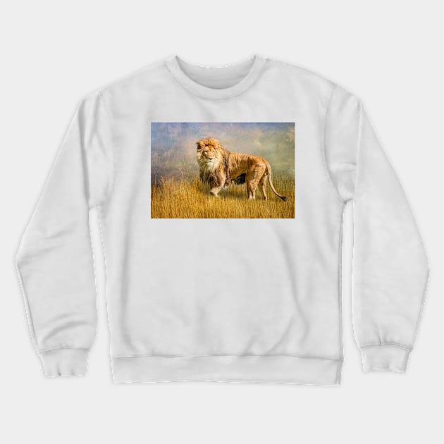 King of The Serengeti Crewneck Sweatshirt by Tarrby